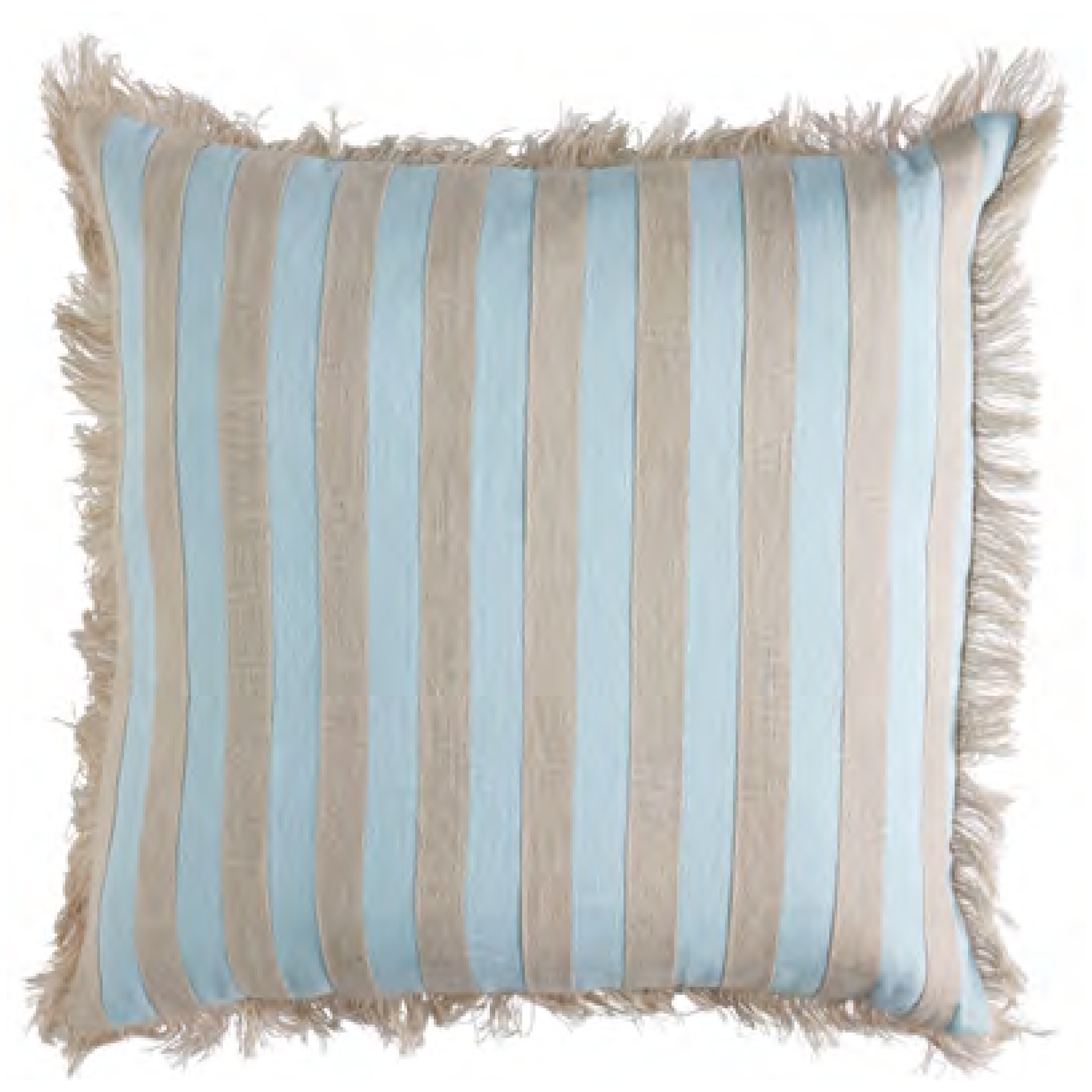 CODE_ LI222 LINEN DU CAP STRIPES 50x50 100_ Linen. Applique. Frayed Edging_