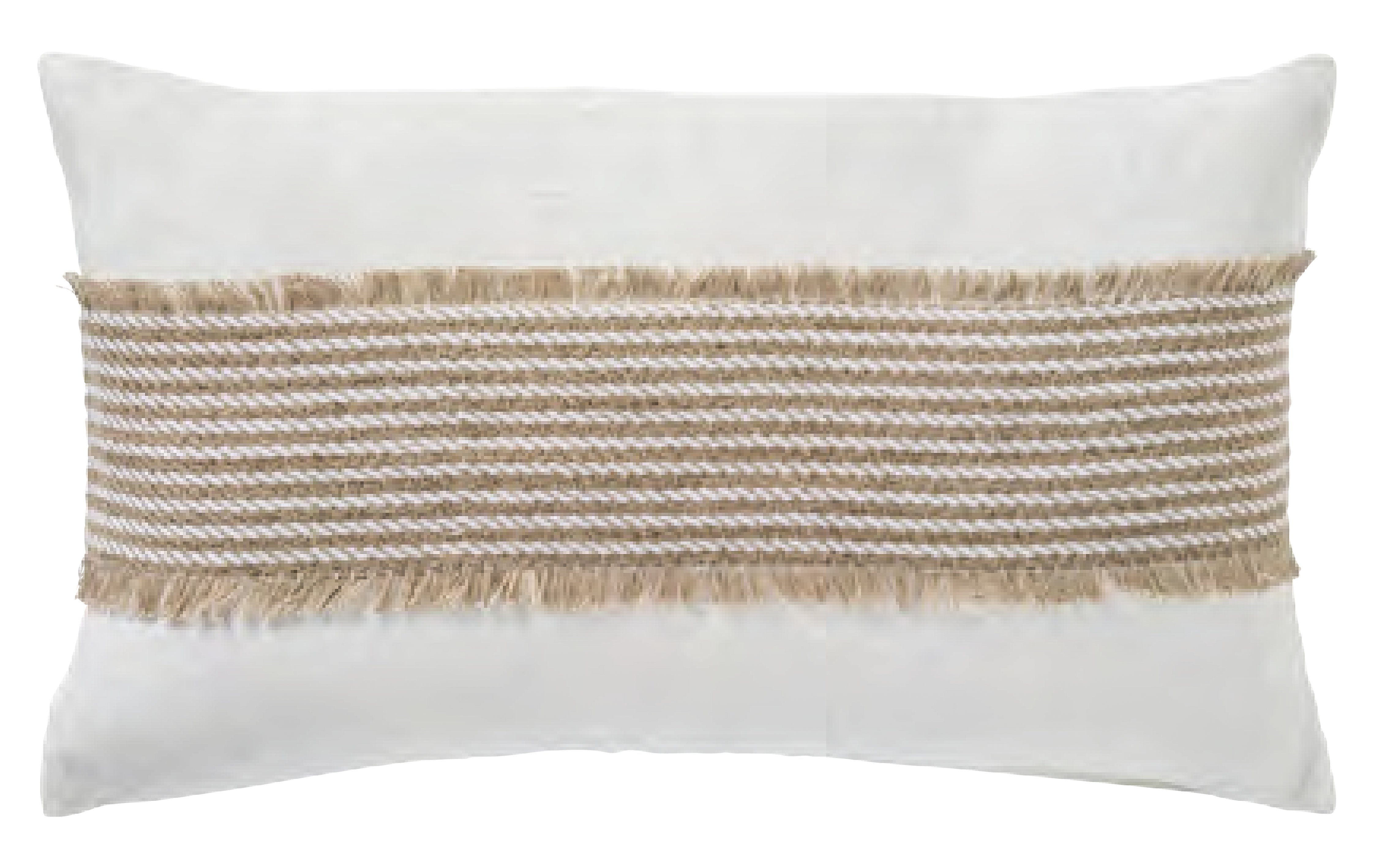 CODE_ LI246 LINEN FORMENTERA STRIPE 30x50 100_ Linen. Applique. Frayed. Detailing. Knife Edge